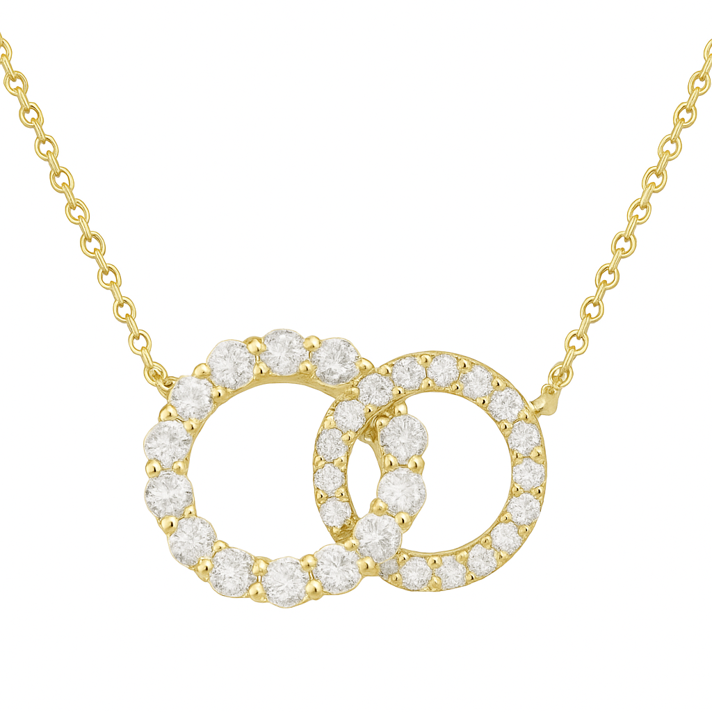 14K Yellow Gold Diamond Pendant, 0.81ct