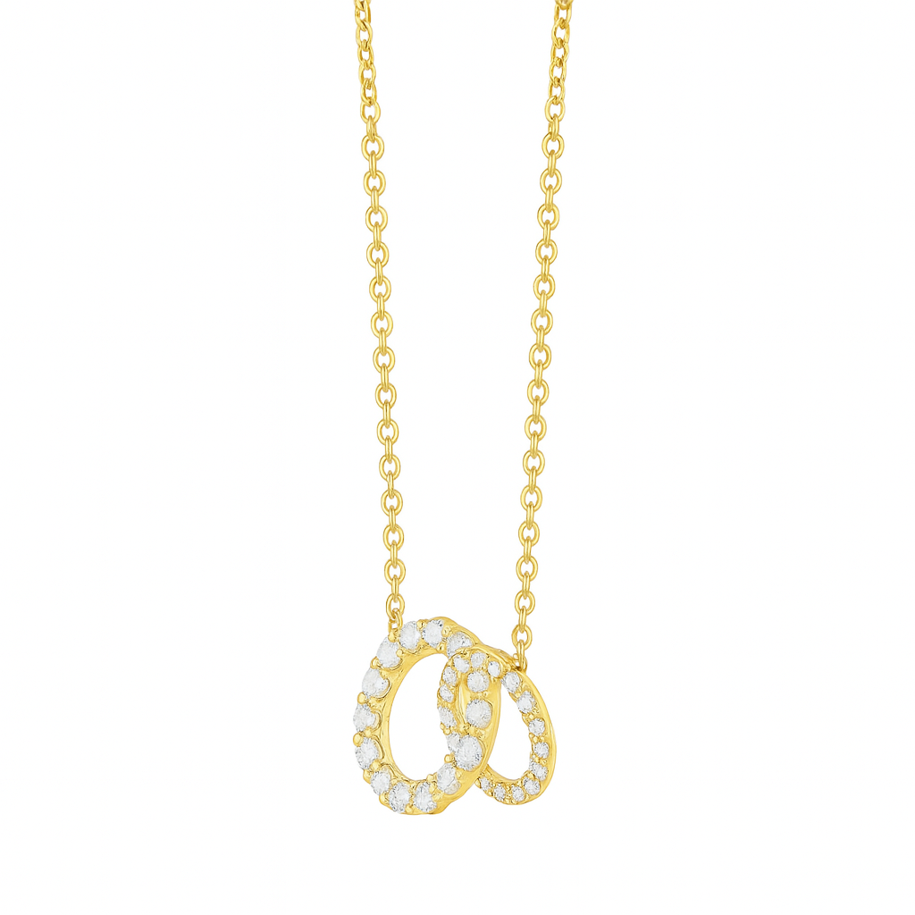 14K Yellow Gold Diamond Pendant, 0.81ct