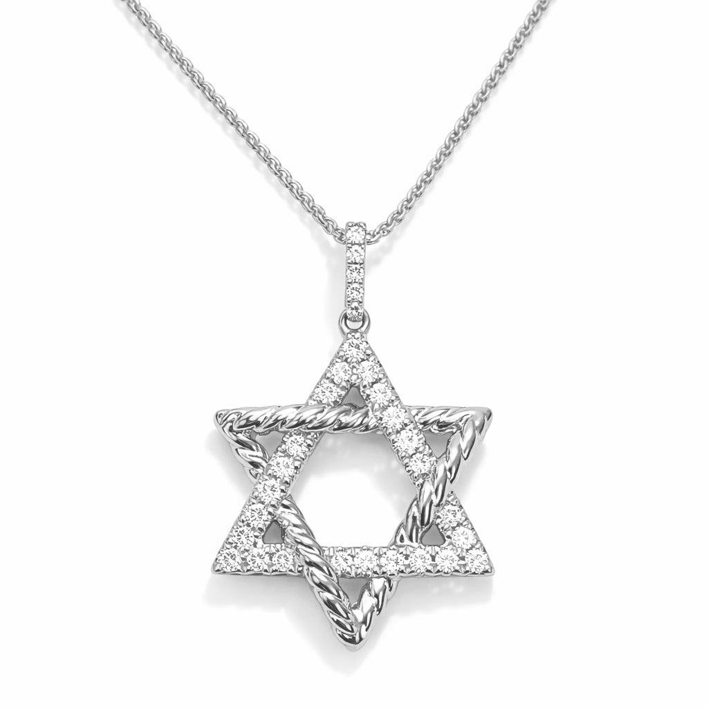 14K White Gold Diamond Necklace, 0.25ct