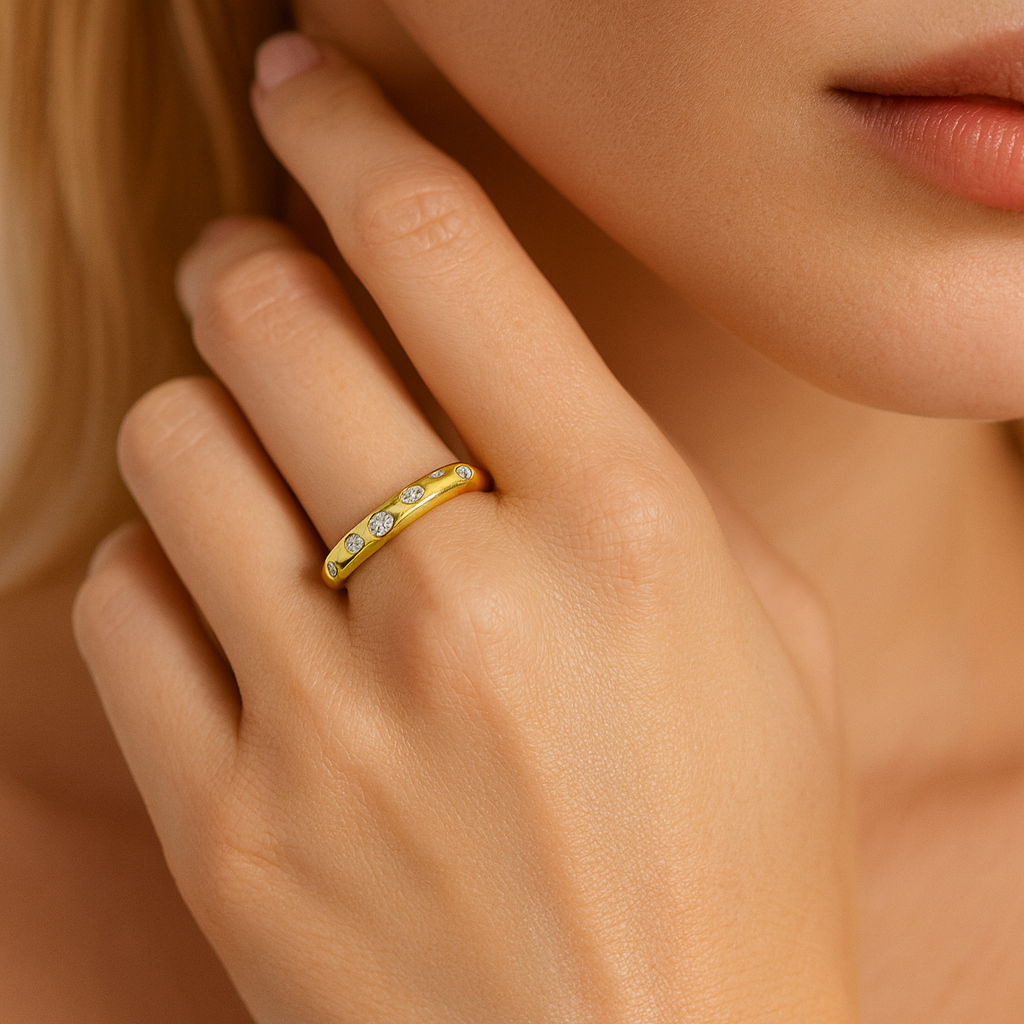 14K Yellow Gold Diamond Ring Band, 0.32ct