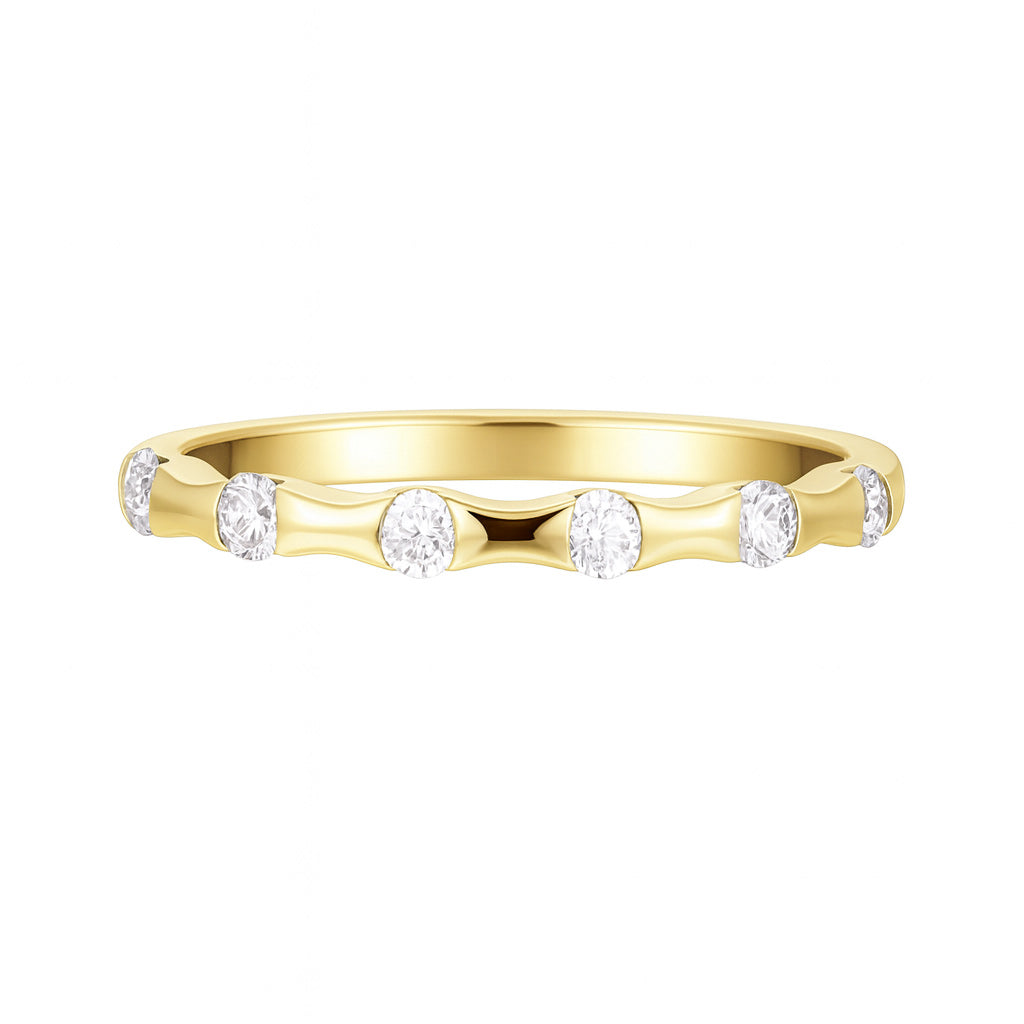 14K Yellow Gold Speedbump Stacking Ring, 0.24ct