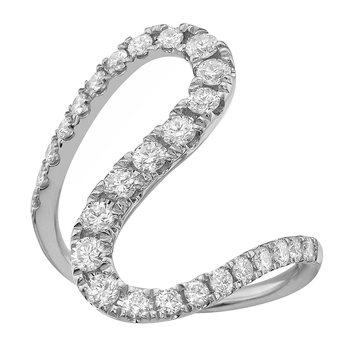 18K White Gold Fashion Diamond Ring, 0.79ct