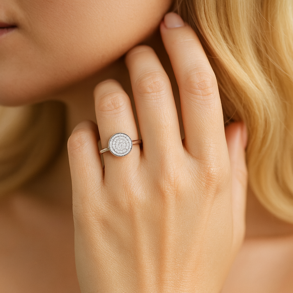 14K White Gold Diamond Ring, 0.63ct