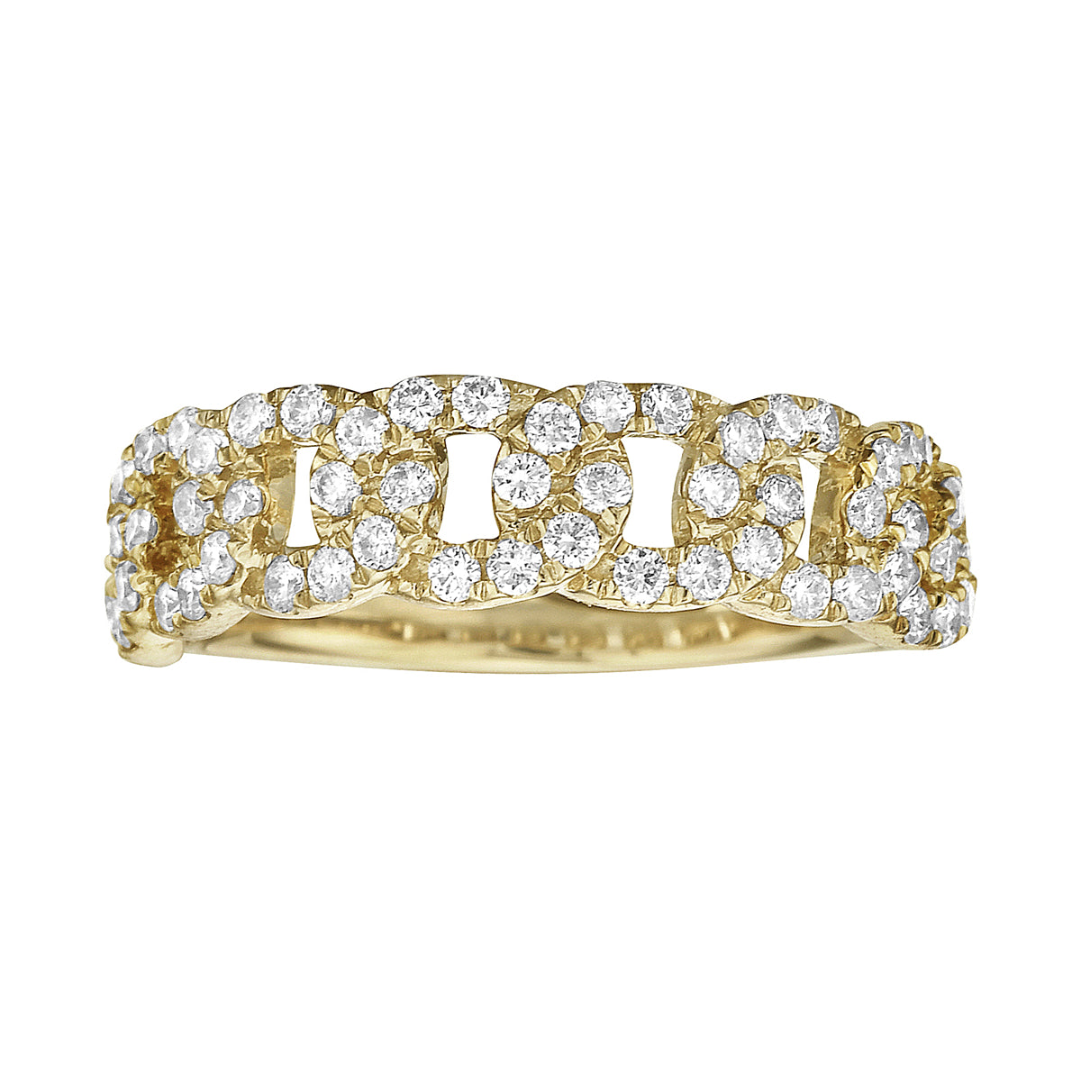 14K Gold 6 mm 7/8 CTW Diamond Accented Band with Satin Finish - Giliarto
