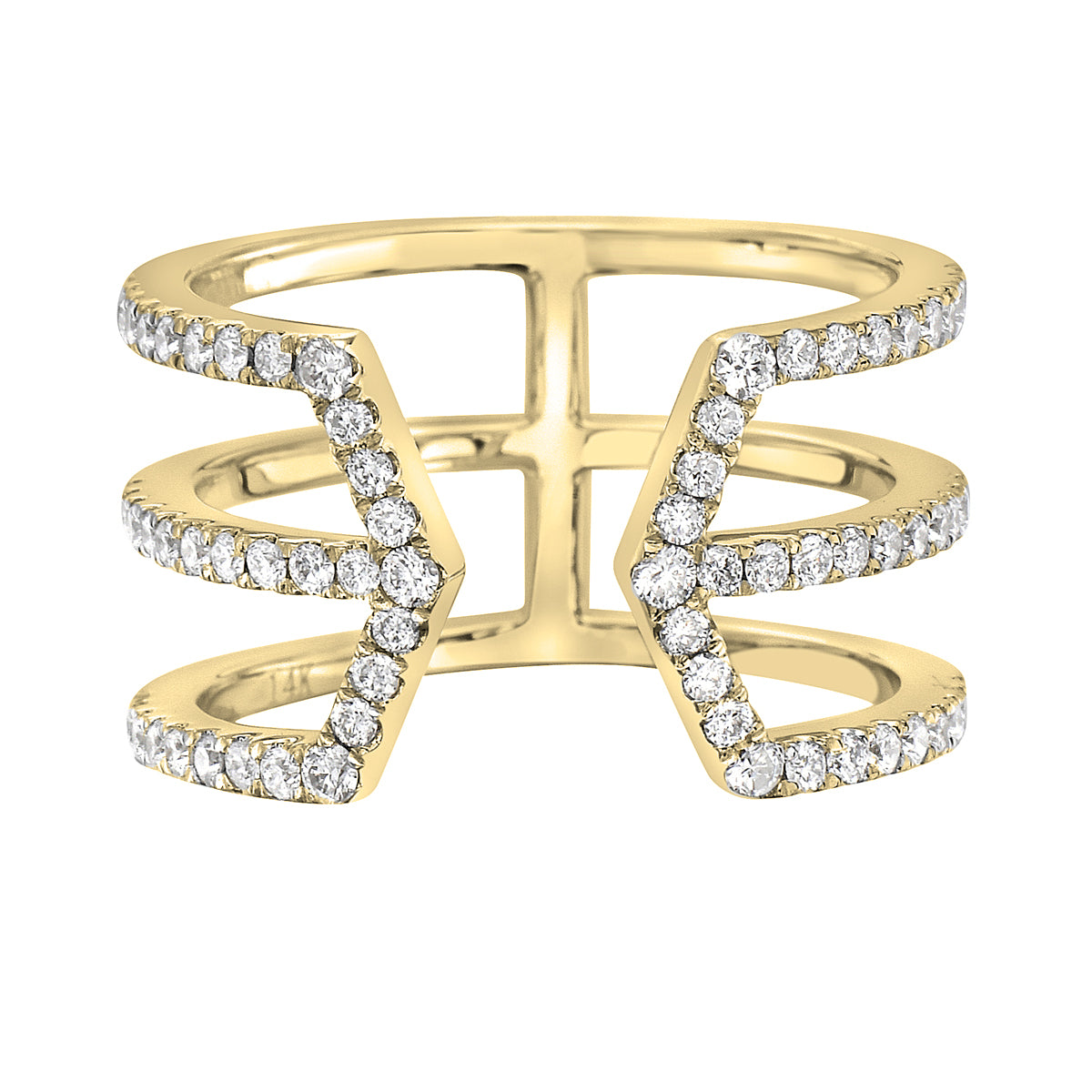 14K Yellow Gold Diamond Ring