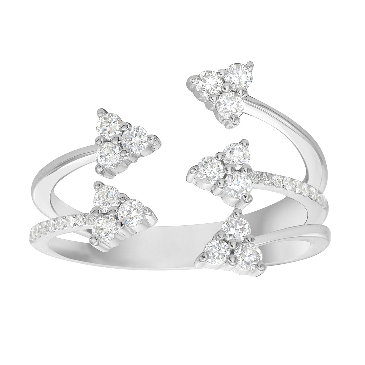 14K White Gold Diamond Ring, 0.42ct