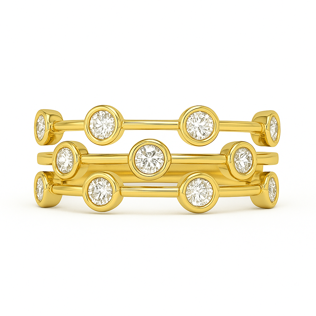 14K Yellow Gold Diamond Ring, 0.42ct