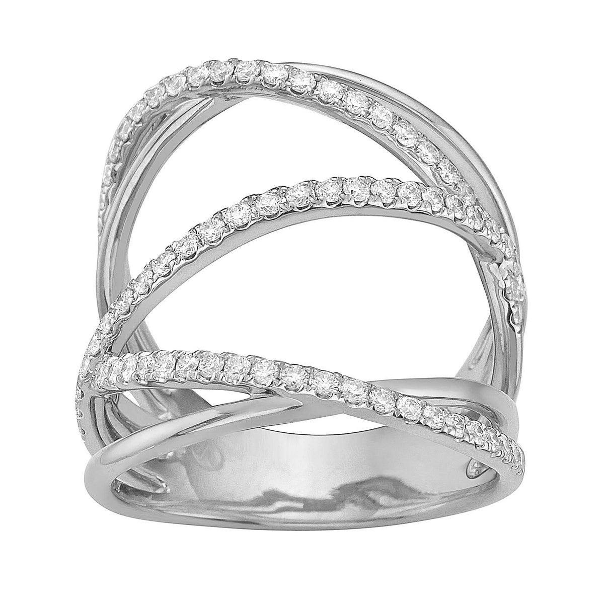 14K White Gold Diamond Ring, 0.60ct