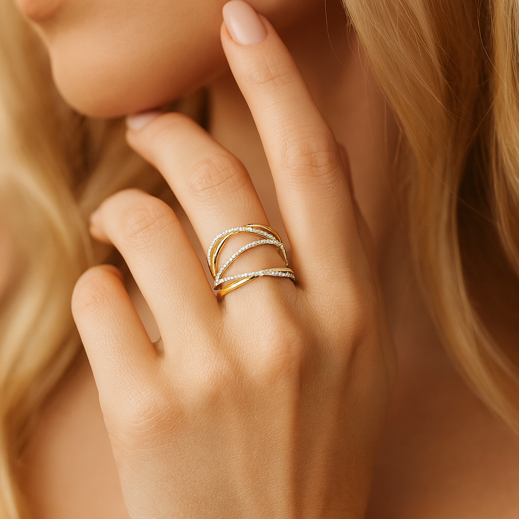 14K Yellow Gold Diamond Ring, 0.60ct