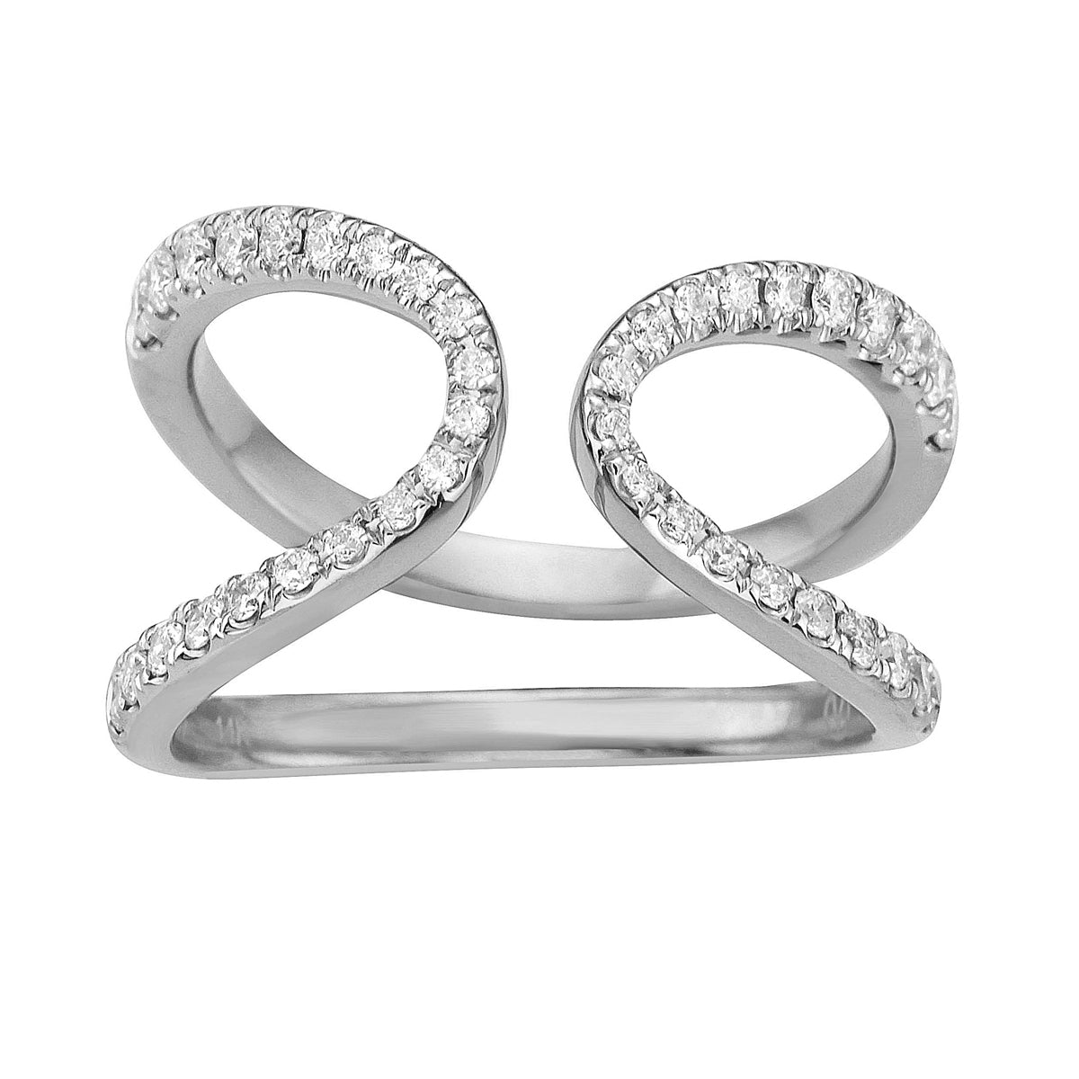14K White Gold Diamond Ring, 0.43ct