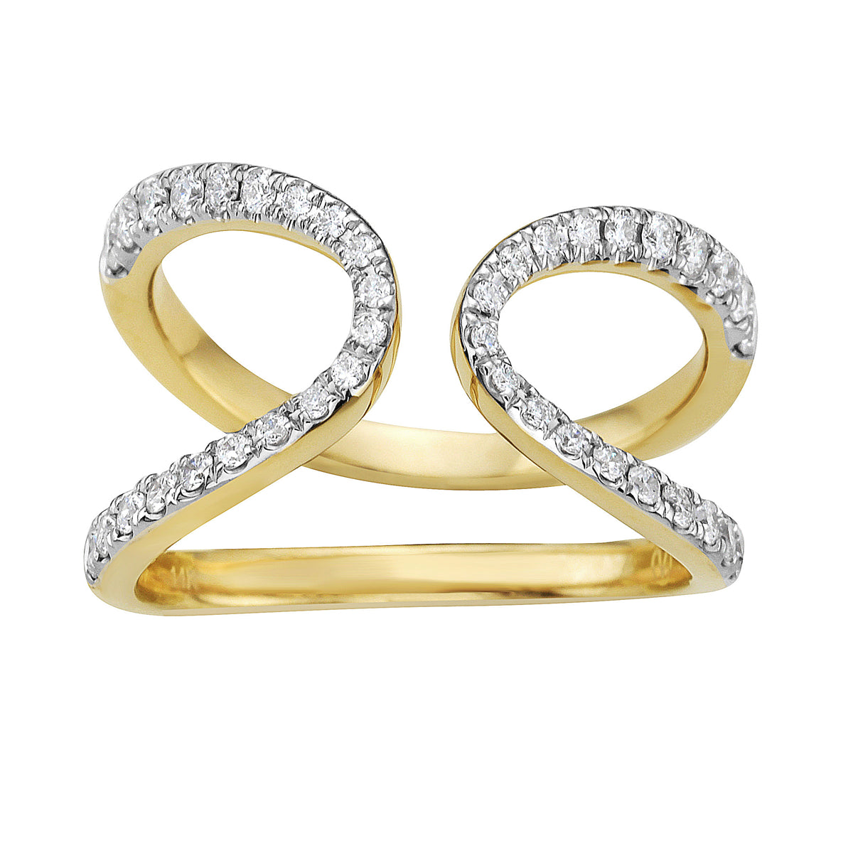 14K Yellow Gold Diamond Ring, 0.44ct