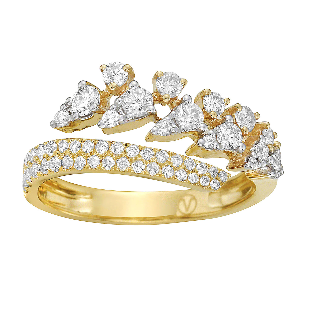 14K Yellow Gold Diamond Ring, 0.64ct