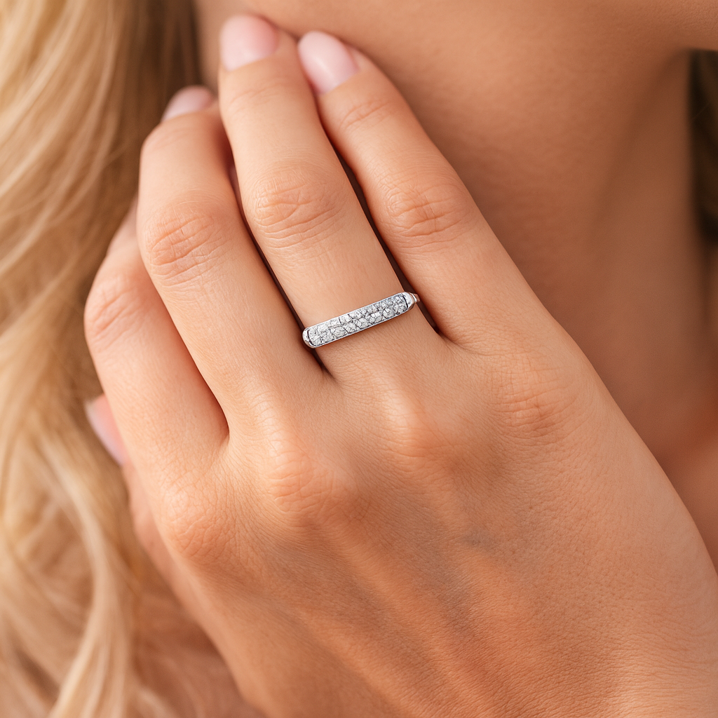 14K White Gold Diamond Ring, 0.31ct