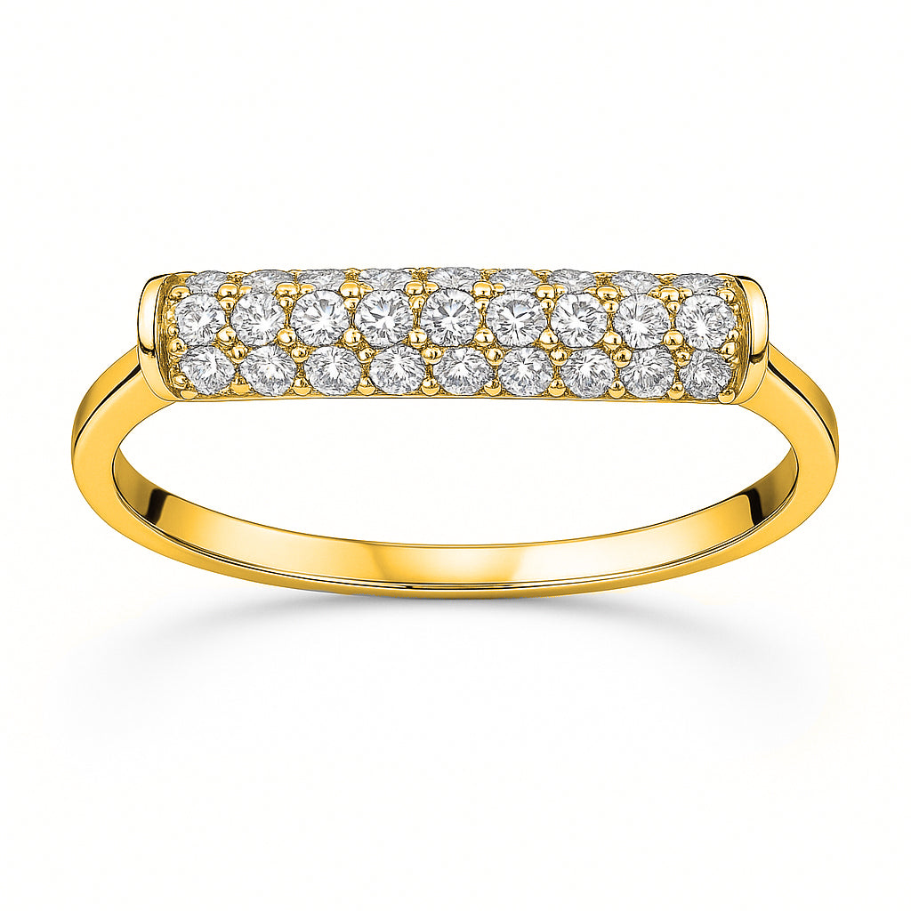 14K Yellow Gold Diamond Ring, Round 0.31ct