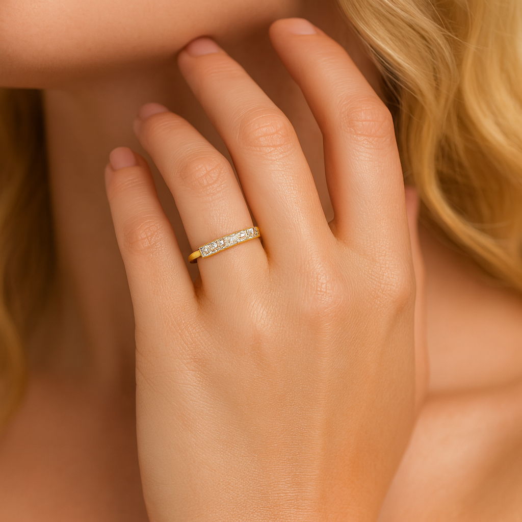 14K Yellow Gold Diamond Ring, Round 0.31ct