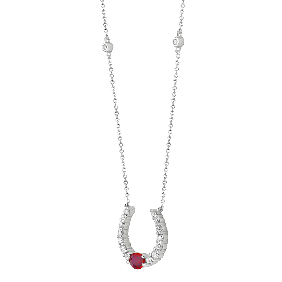 14K White Gold Ruby Pendant, 0.35ct