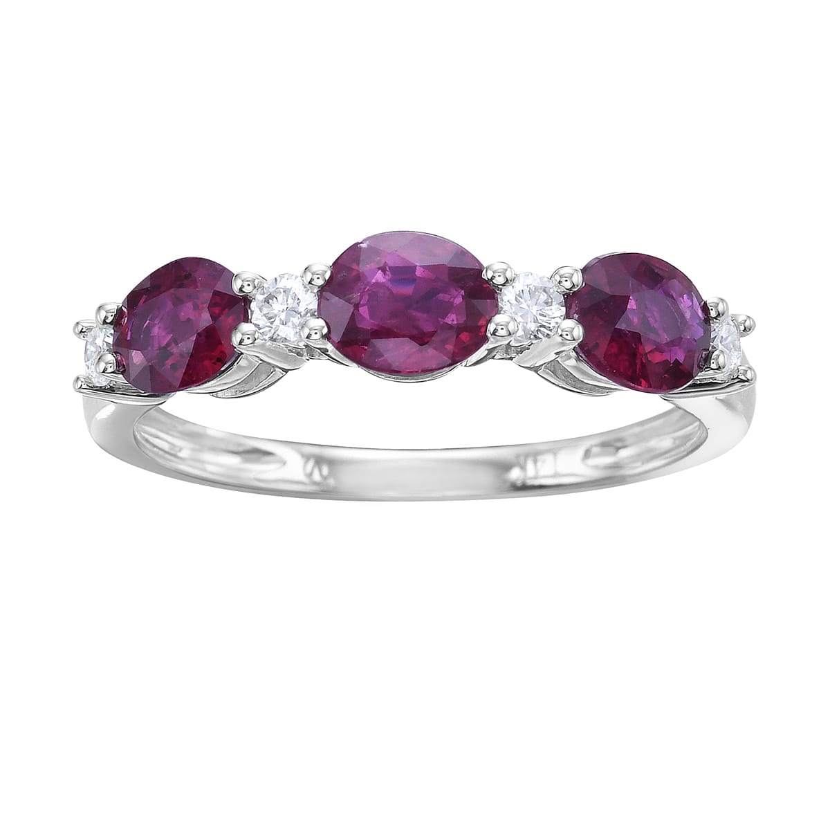 14K White Gold Ruby Ring, 1.2ct