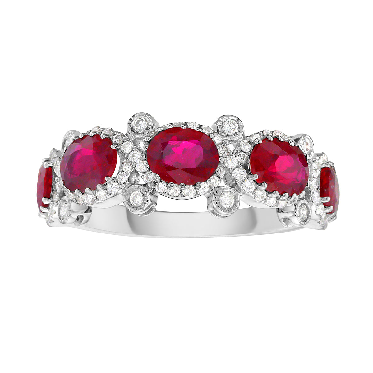 14K White Gold Ruby Ring, 1.93ct