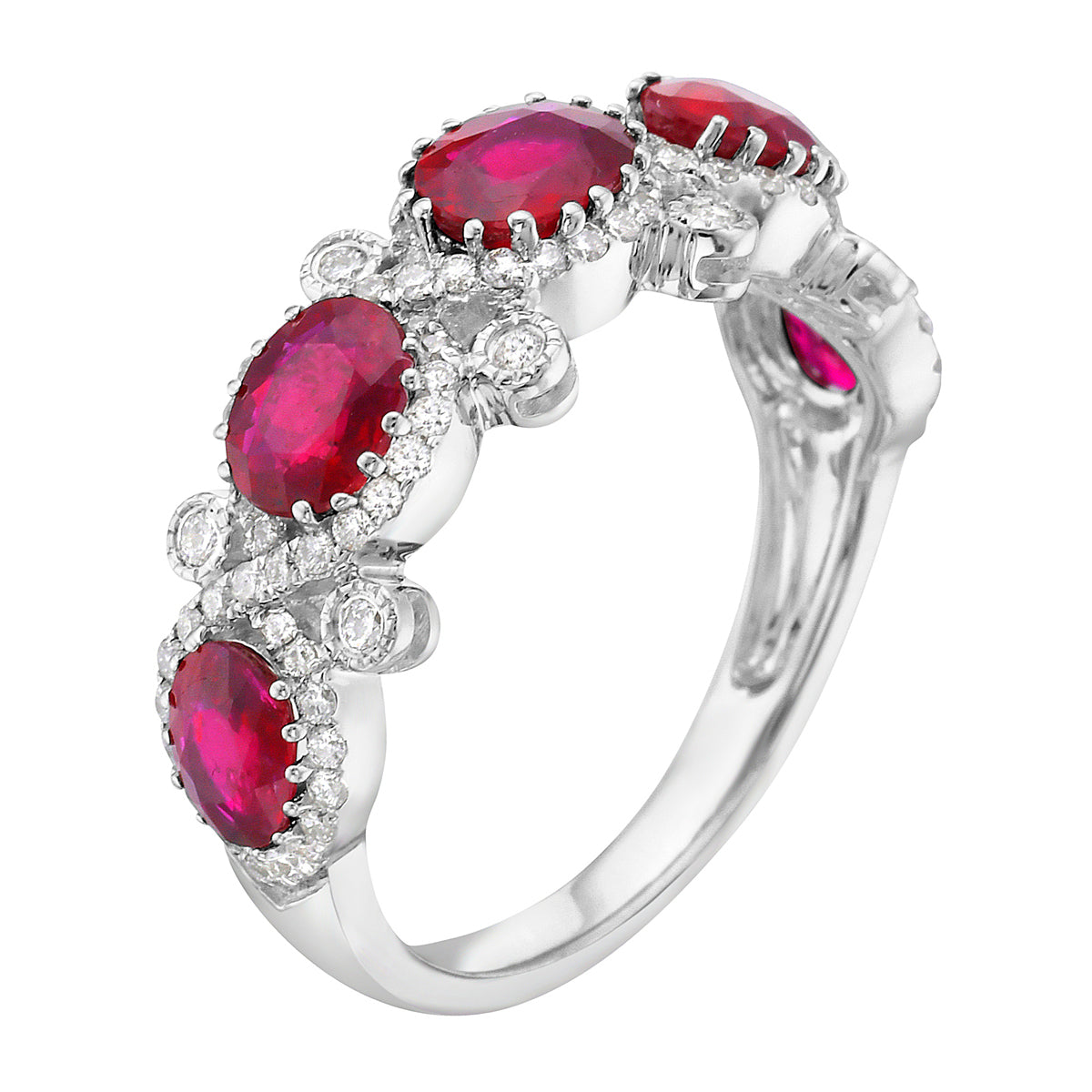 14K White Gold Ruby Ring, 1.93ct