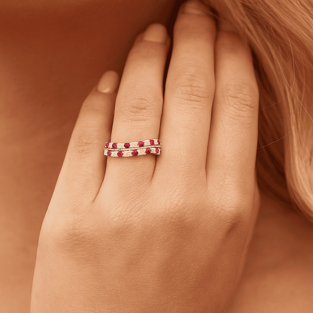 14K White Gold Ruby Ring, 0.54ct