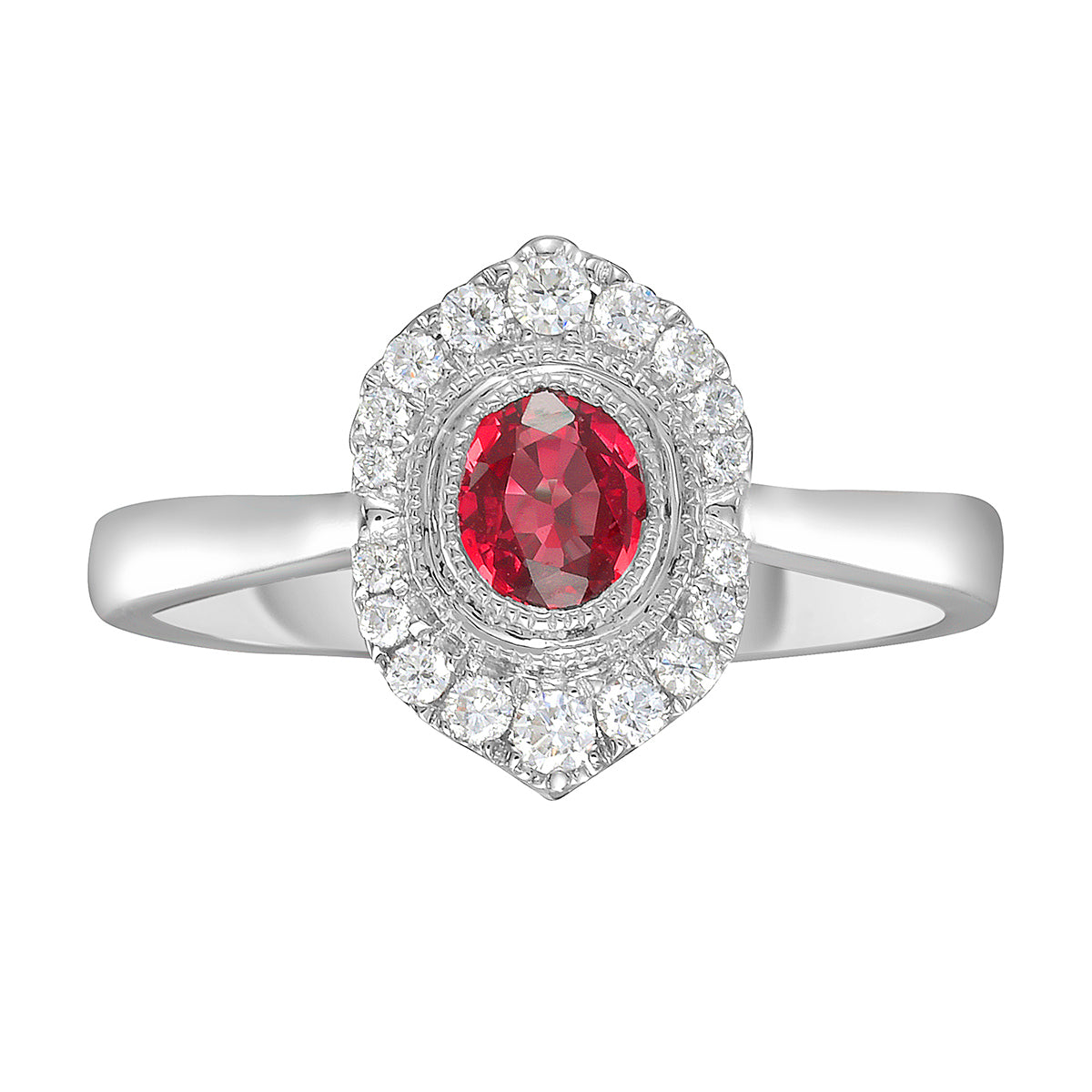 14K White Gold Ruby Ring, 0.33ct