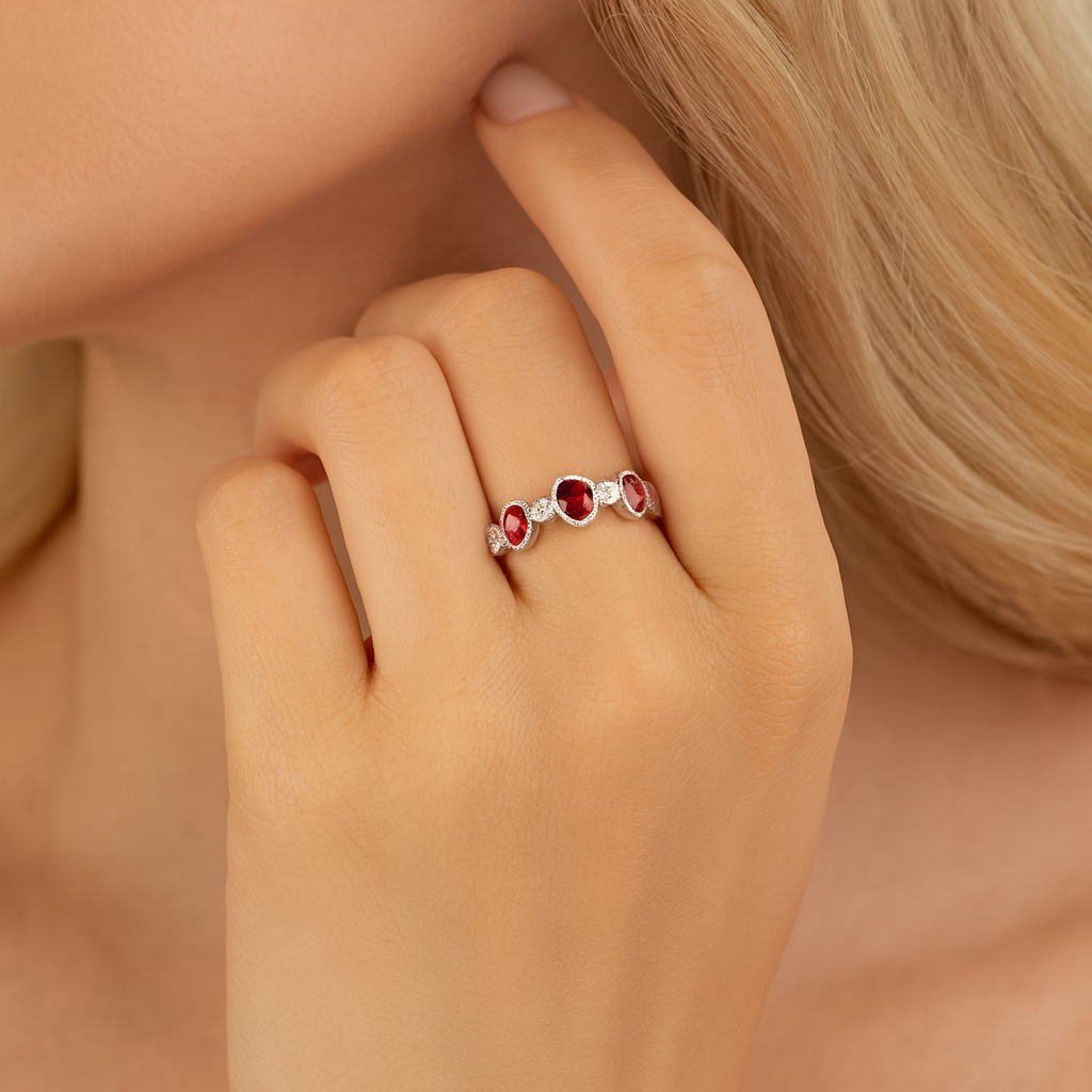 14K White Gold Ruby Ring, 1.44ct