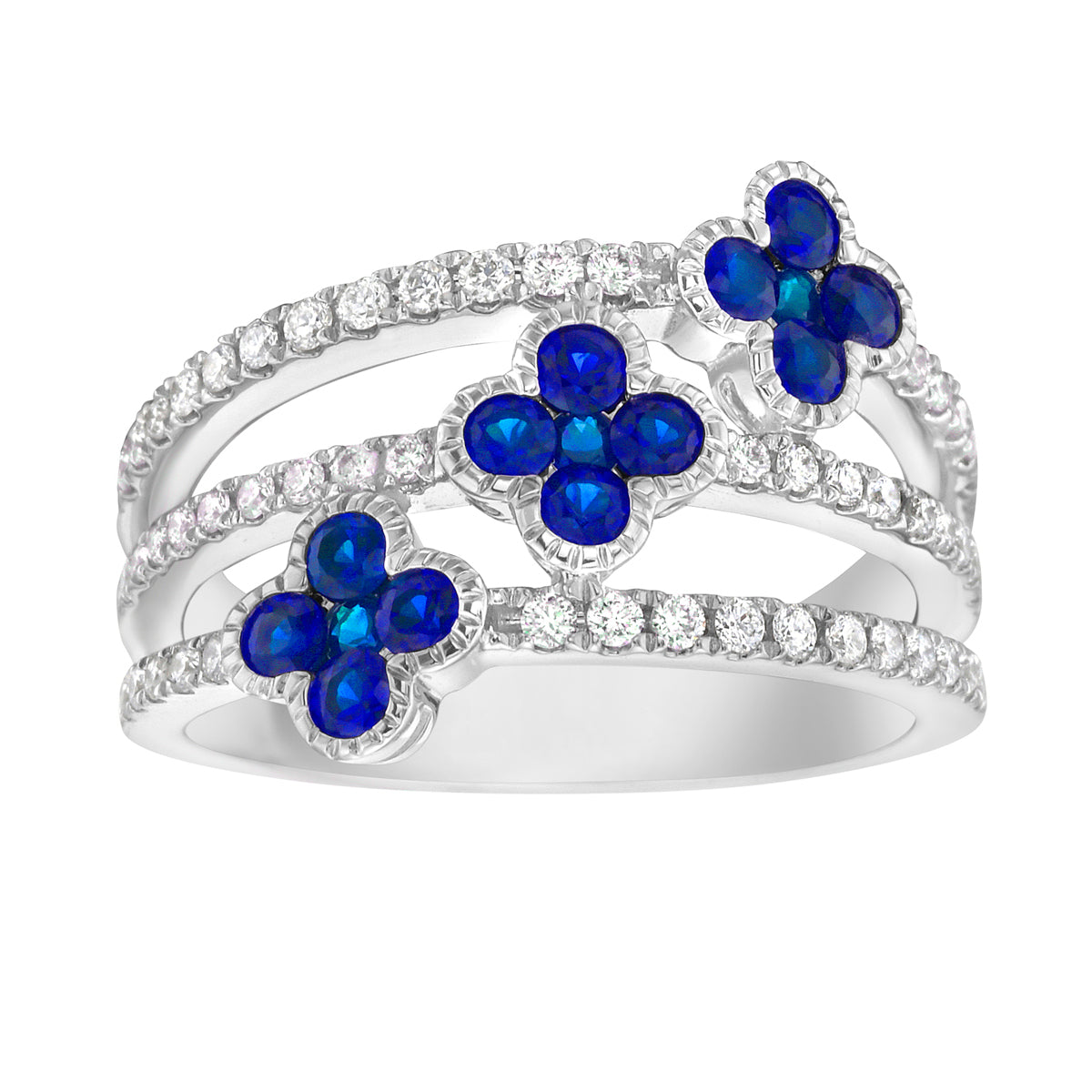 18K White Gold Blue Sapphire Ring, 0.69ct