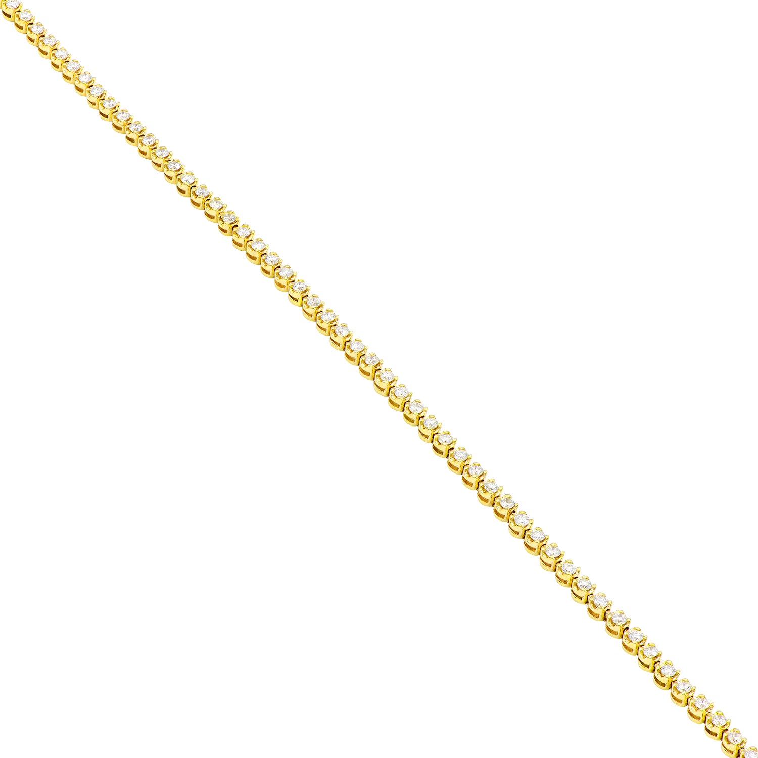 18K Yellow Gold Diamond Bracelet, 1ct
