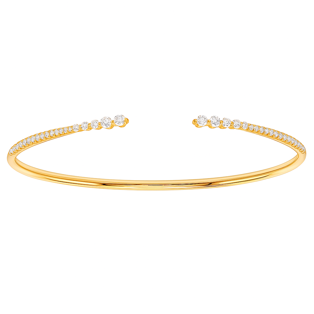 18K Rose Gold Diamond Bangle, 0.49ct