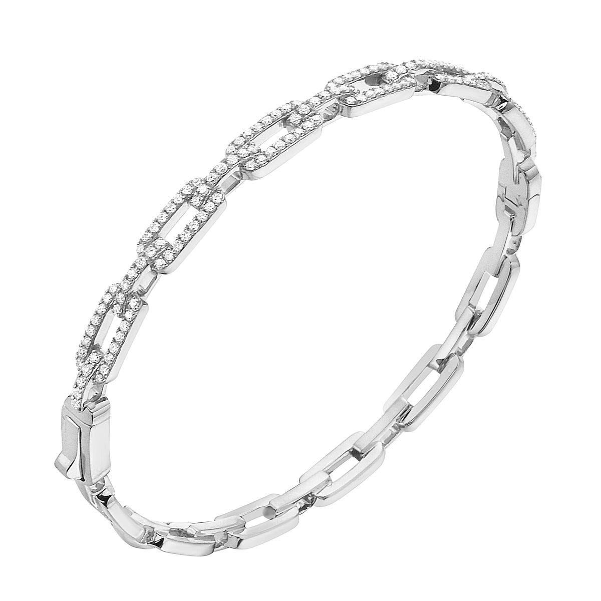 18K White Gold Diamond Bracelet, 0.88ct