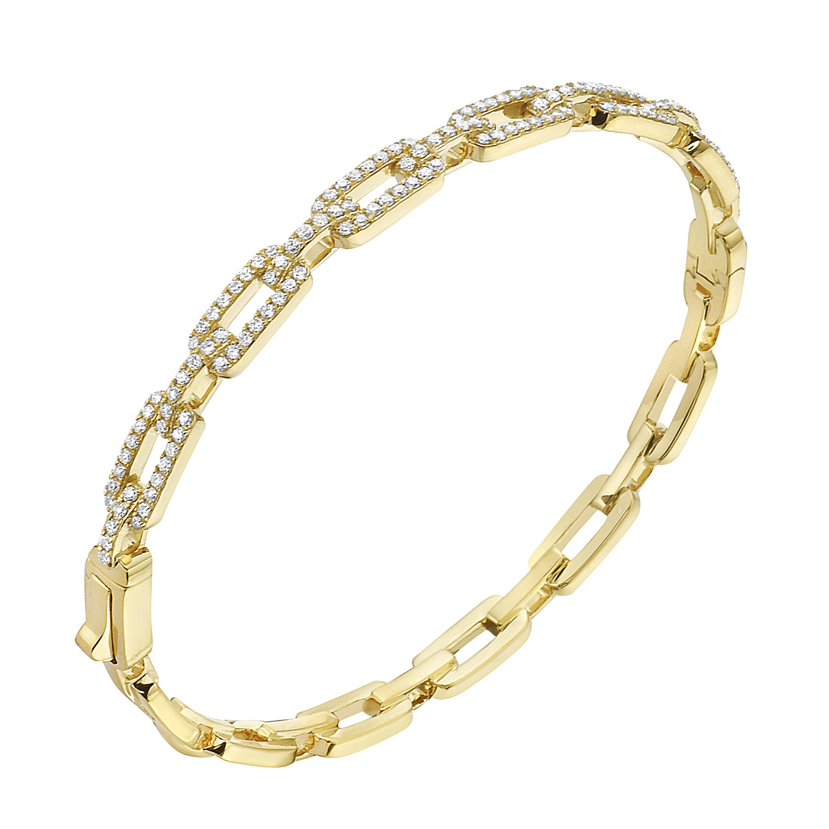 18K Yellow Gold Diamond Bracelet, 0.88ct