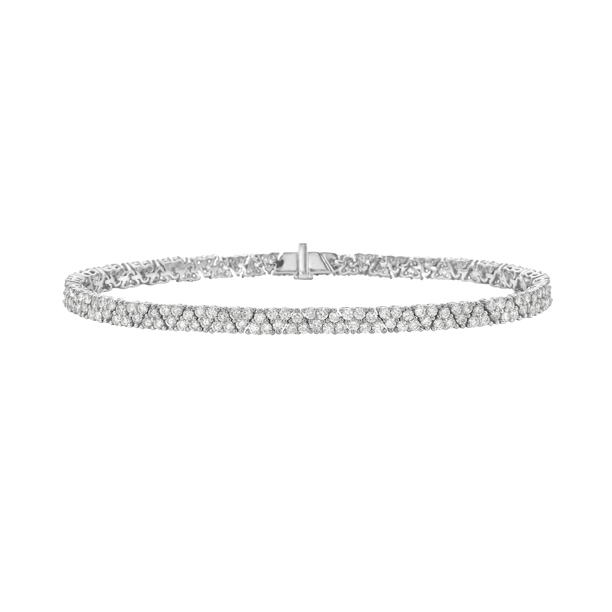 18K White Gold Diamond Bracelet, 2.8ct
