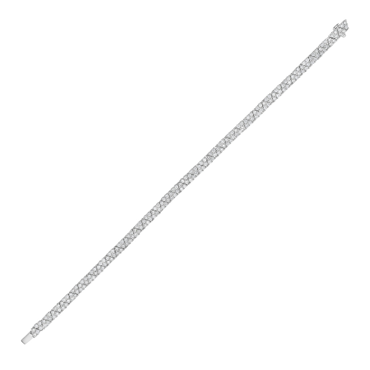 18K White Gold Diamond Bracelet, 2.8ct