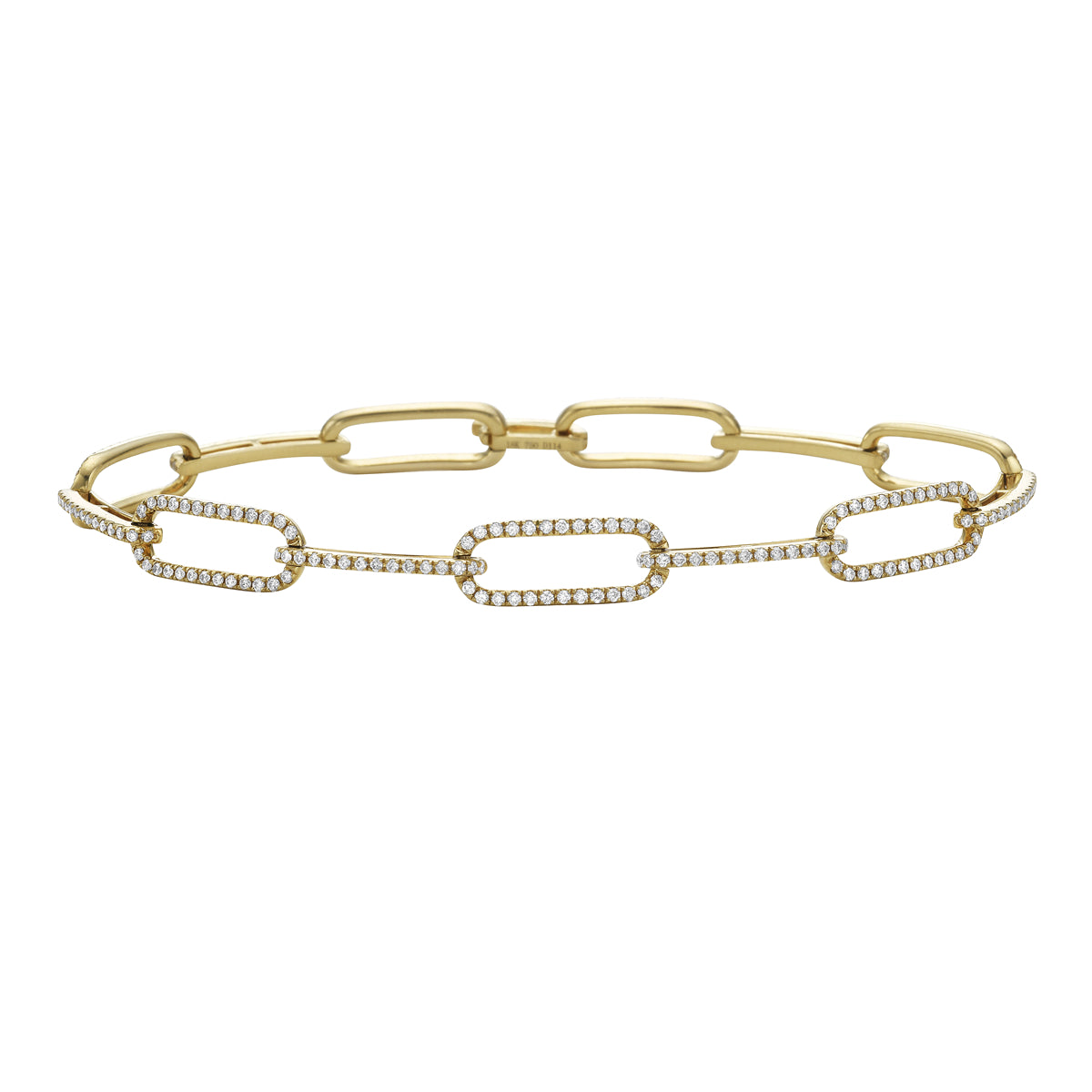 14K Yellow Gold Diamond Bracelet, 0.86ct