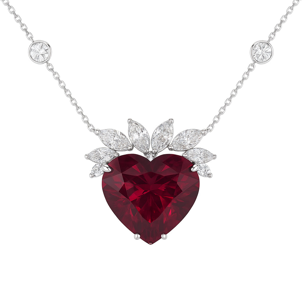 18K White Gold Rubellite Pendant, 11.19ct