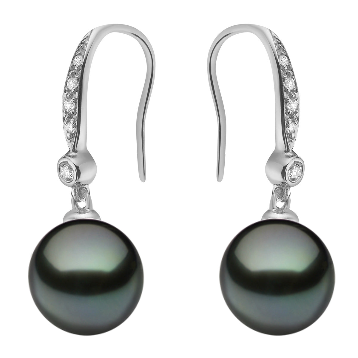 14KW Tahitian Pearl Earrings, 8-9mm