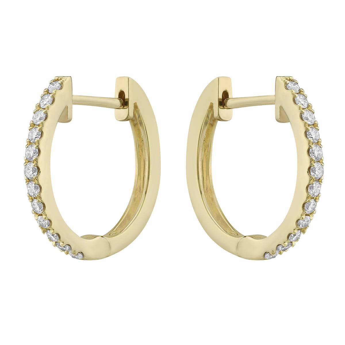 14K Yellow Gold Classic Huggie Earring, 0.26ct
