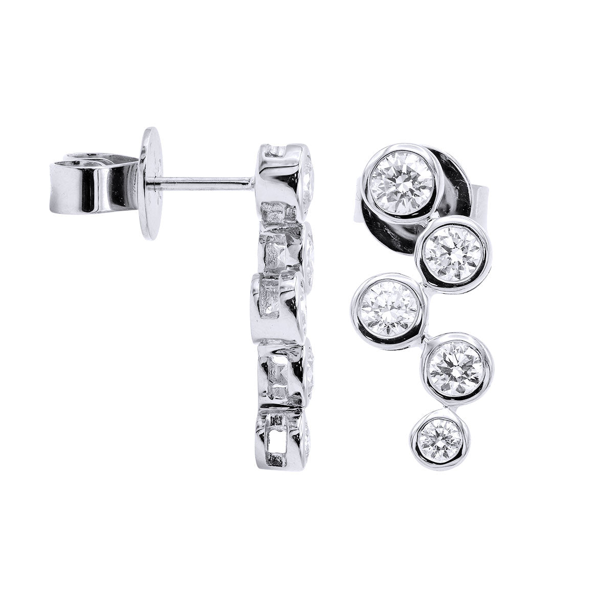 18KW Diamond Stud Earrings