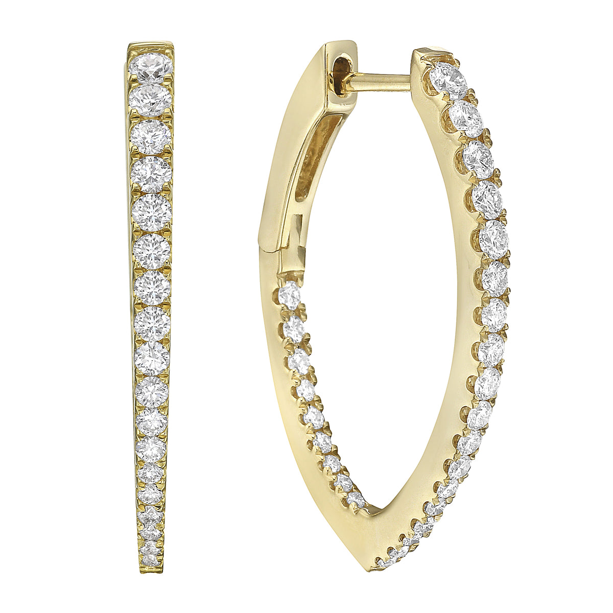 14K White Gold Diamond Earrings