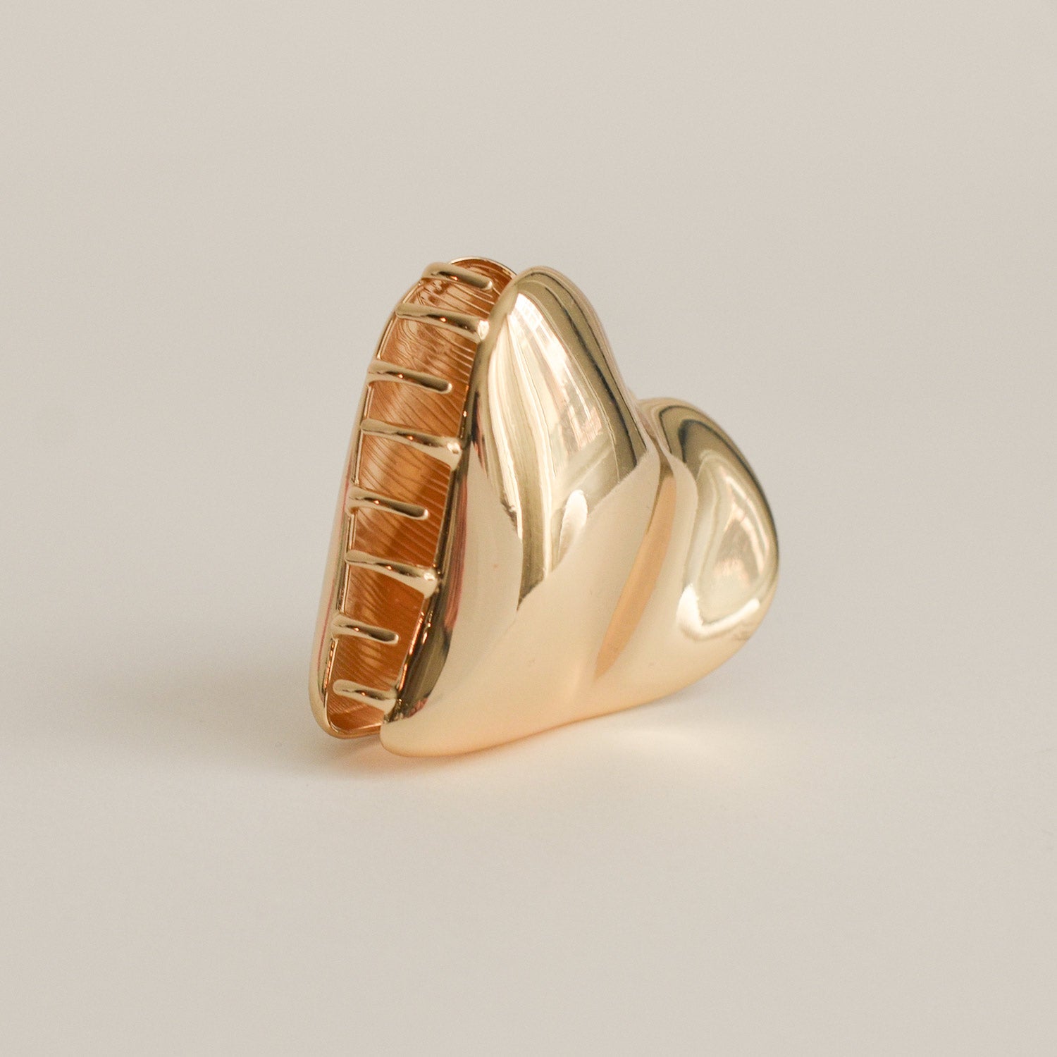 Heart-Shaped Hair Claw Clip | Gold