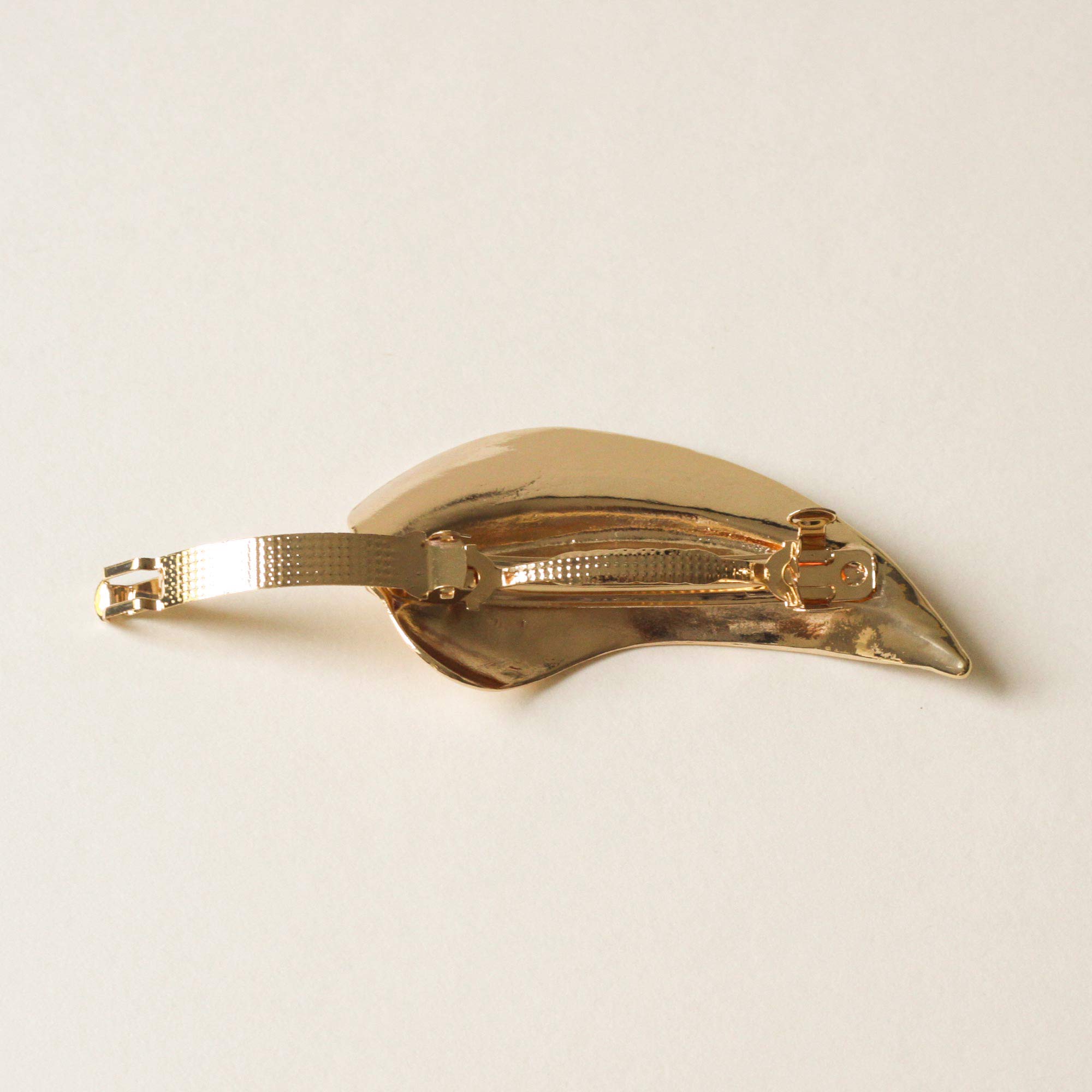 Leaf Metal Barrette Hair Clip | Gold