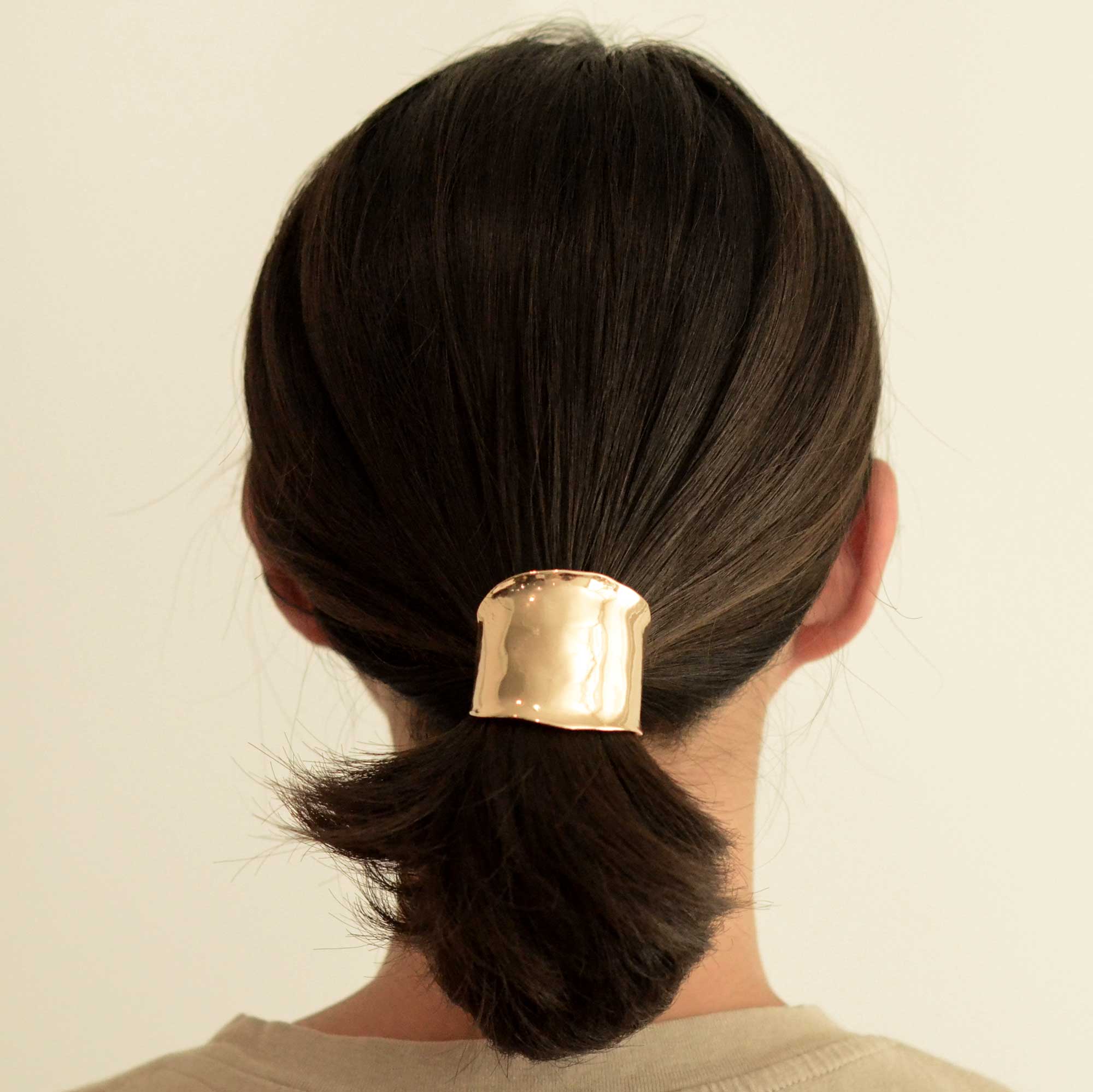 Metal Hair Ponytail Cuff Stick | Gold