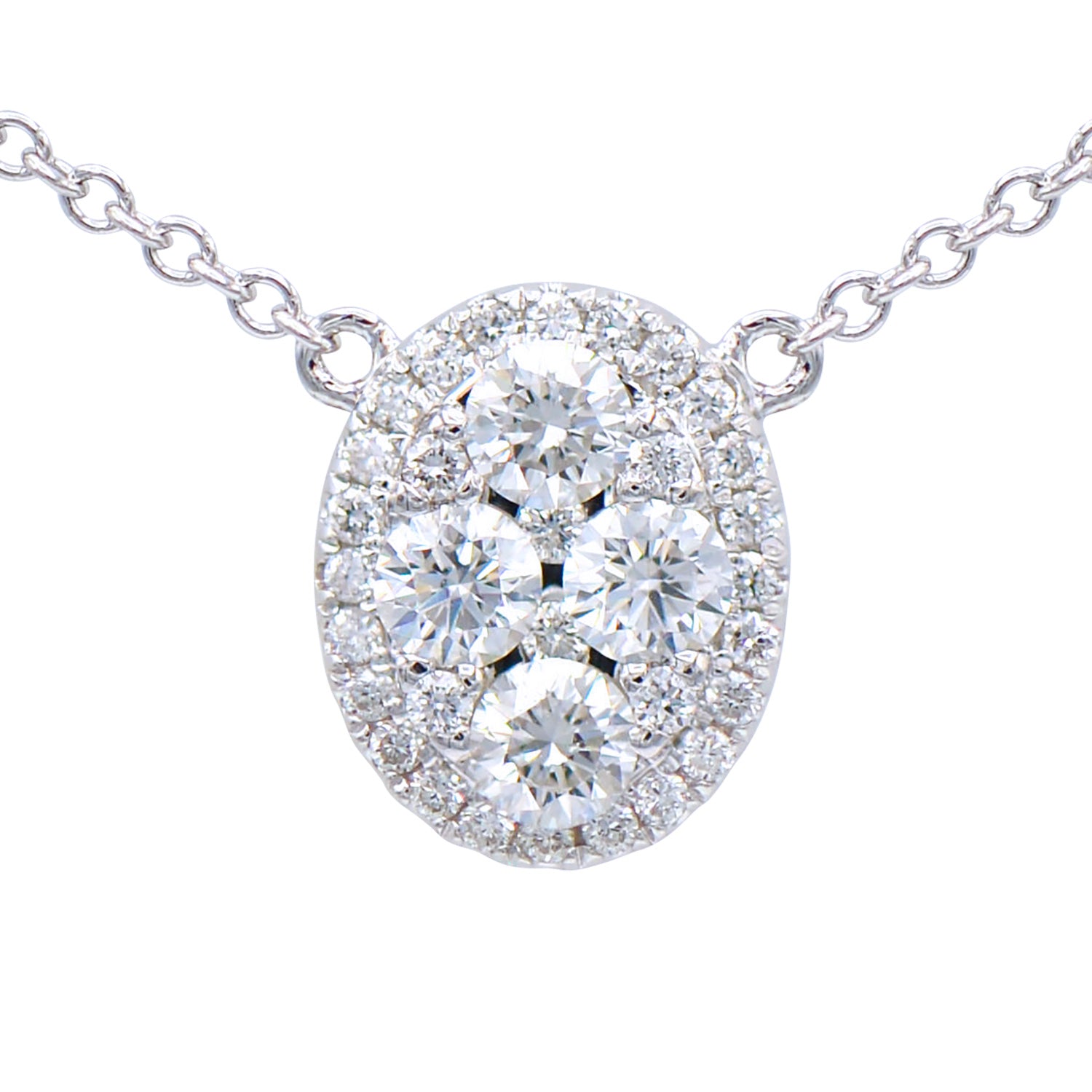 Oval Cluster Necklace
