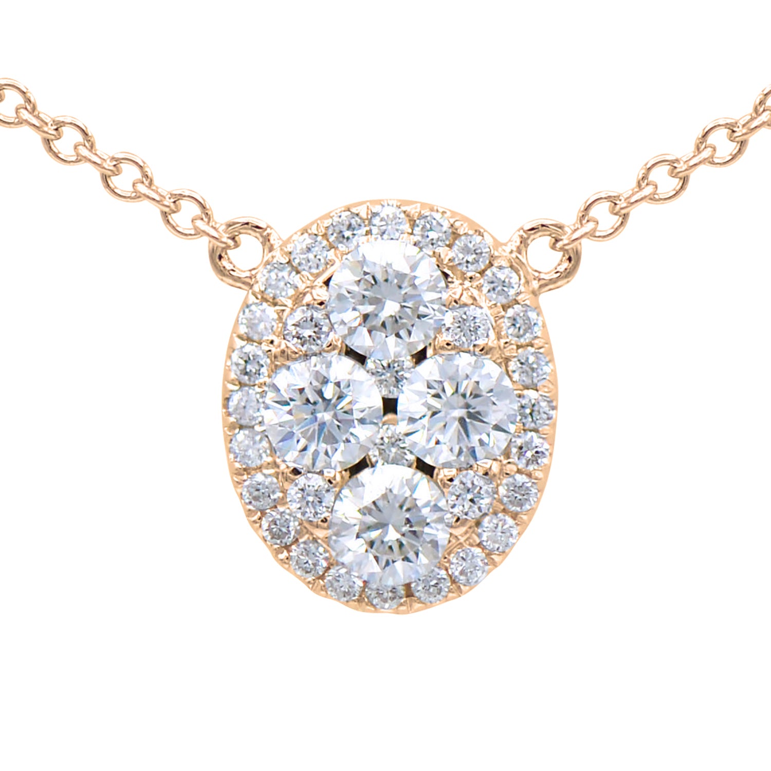 Oval Cluster Necklace