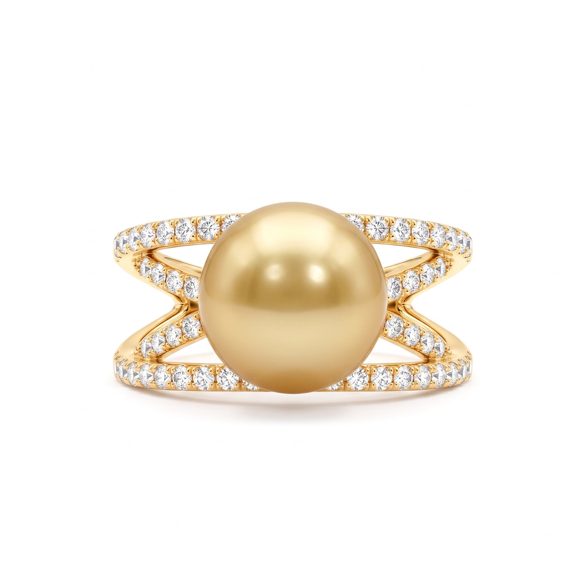 14K Yellow Gold Golden Pearl Ring