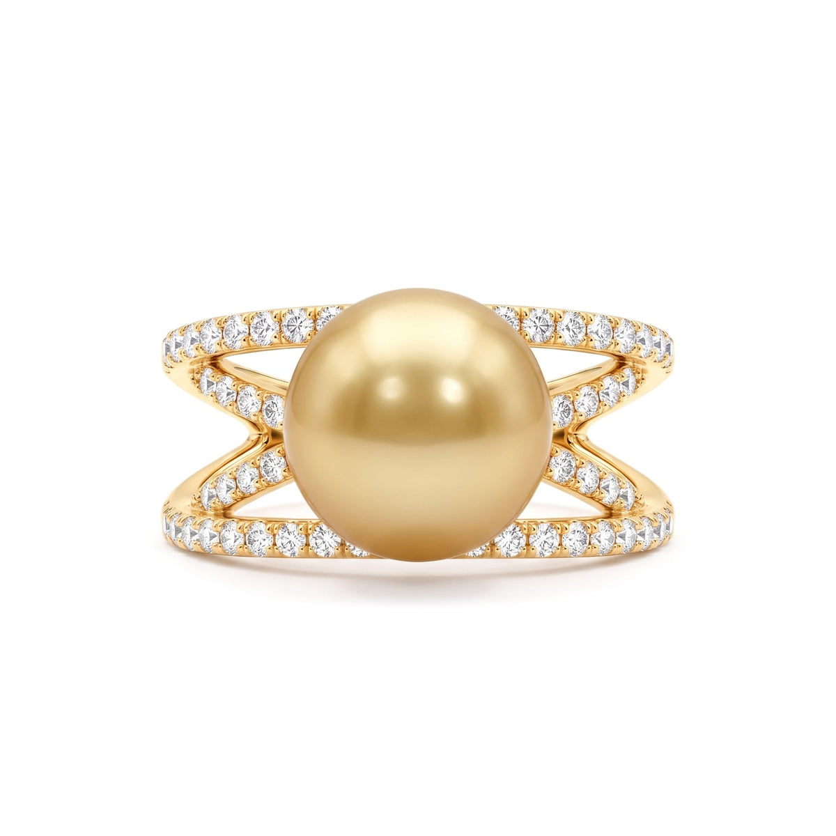 14K Yellow Gold Golden Pearl Ring