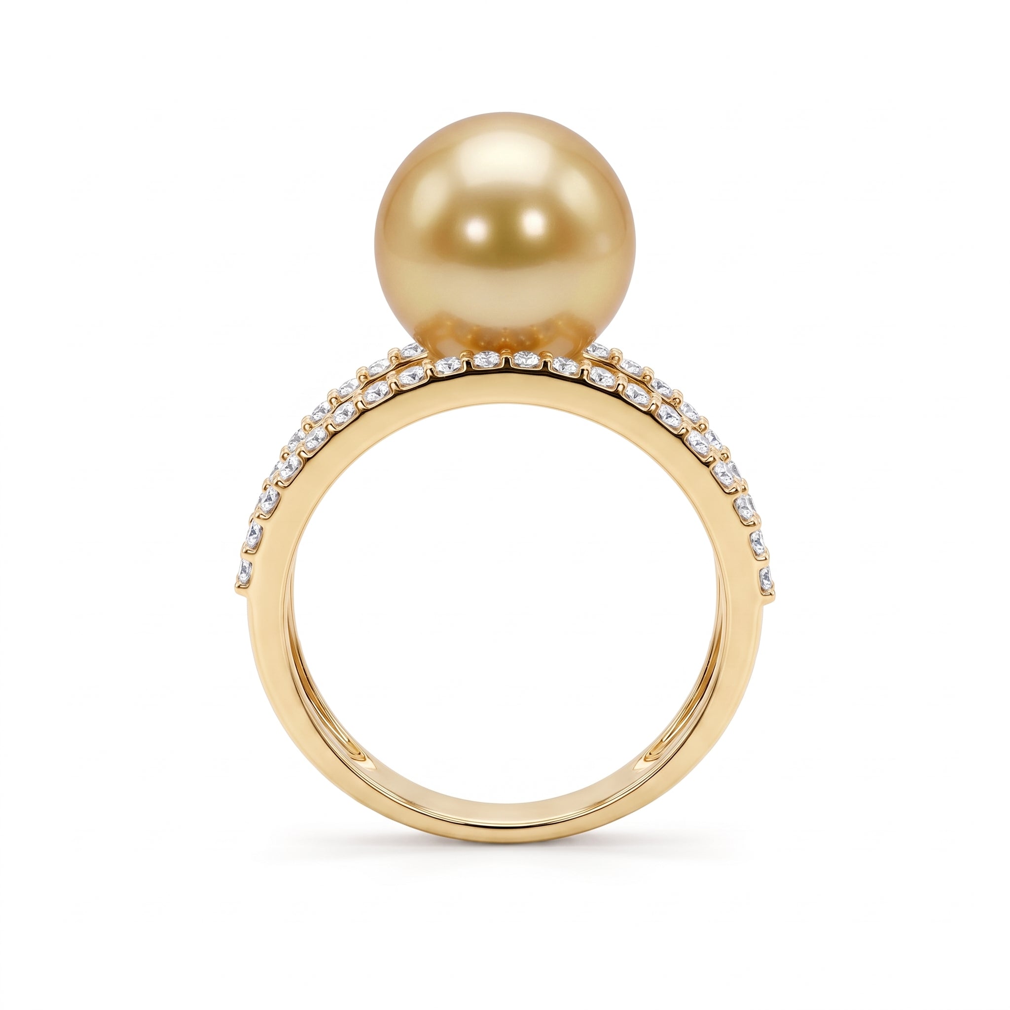 14K Yellow Gold Golden Pearl Ring