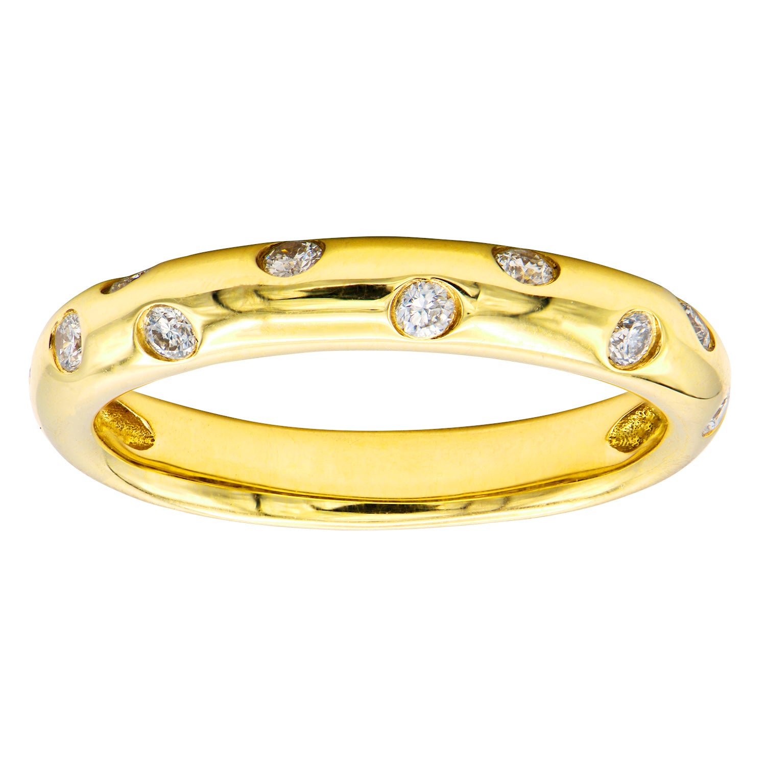 14K Yellow Gold Diamond Ring Band, 0.32ct