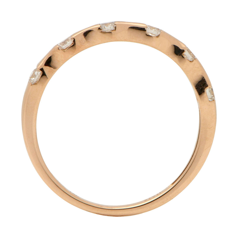 14K Rose Gold Speedbump Stacking Ring, 0.24ct