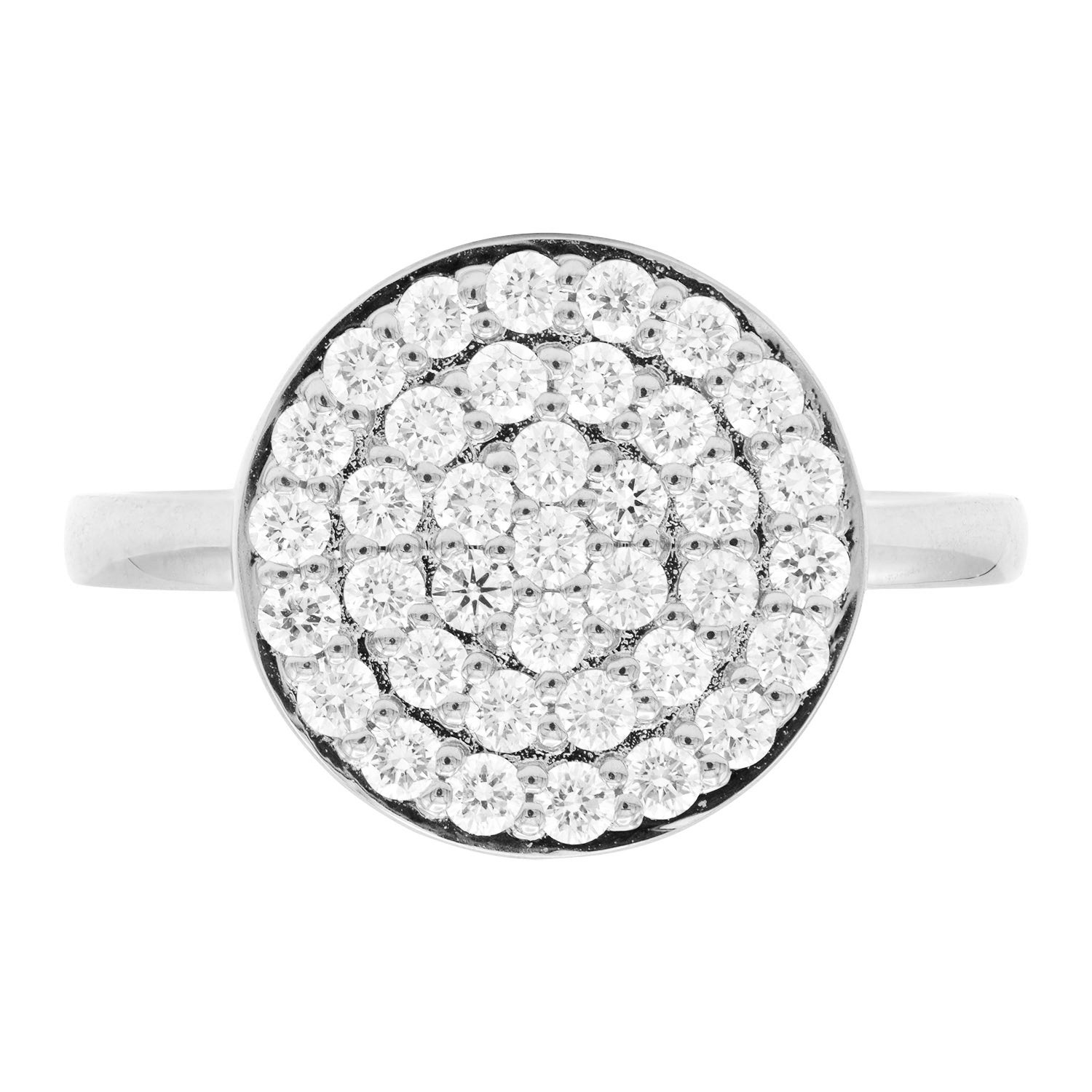 14K White Gold Diamond Circle Ring